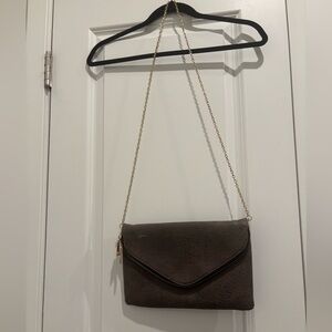 Elegant Grey Chain Shoulder Bag